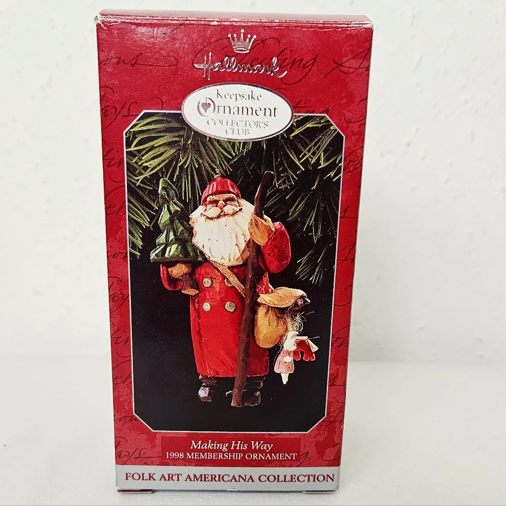 Hallmark Keepsake “Making His Way” Santa Ornament 1998 Collector’s Club